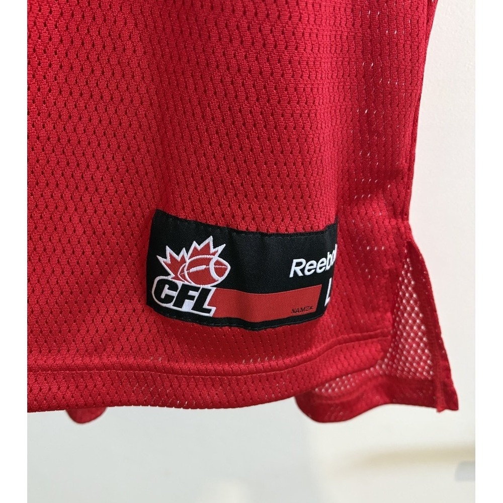 Vintage Reebok Calgary Stampeders CFL Football Jersey Red Home Blank Men's Large - Picture 3 of 10